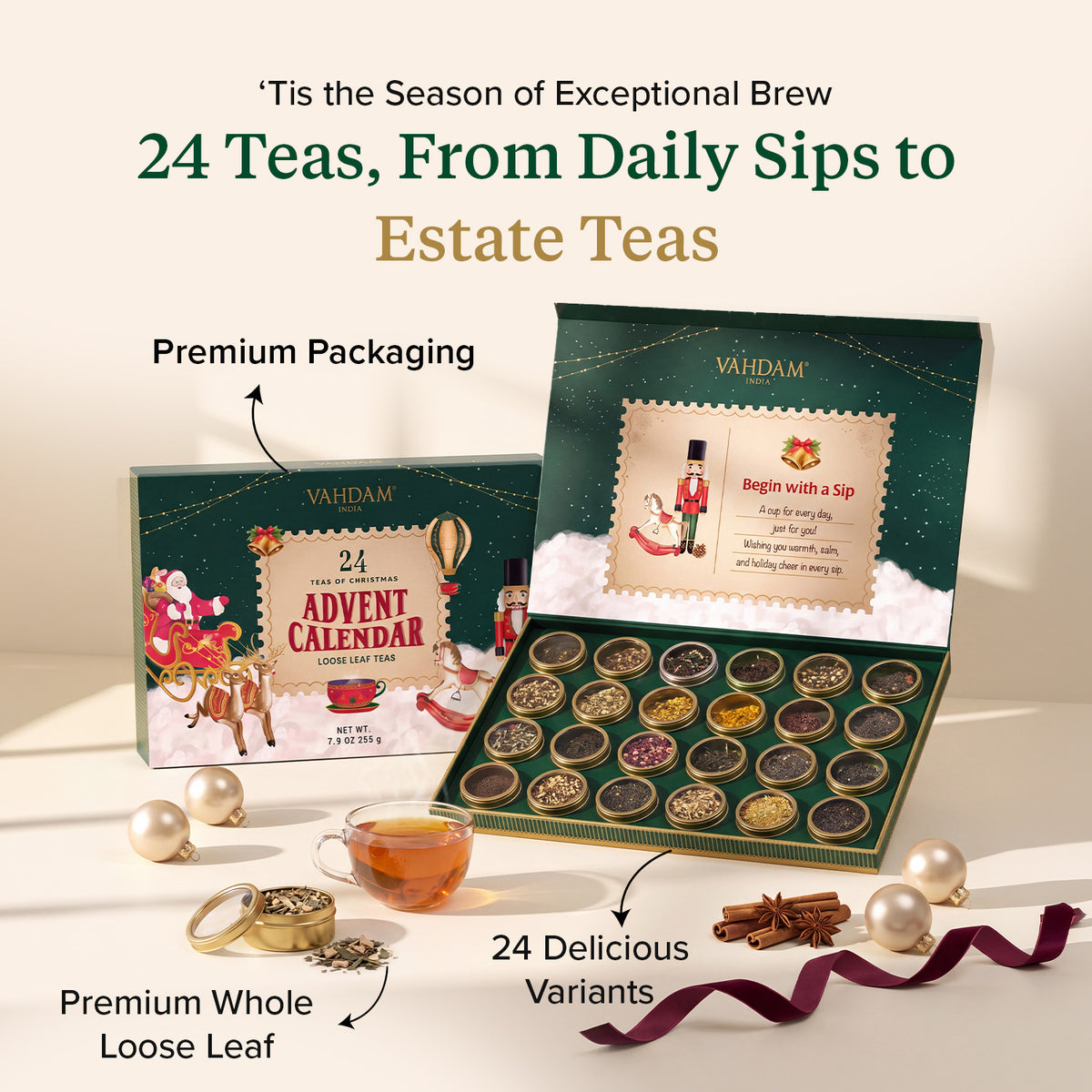 Advent Calendar Gift Set, 24 Teas