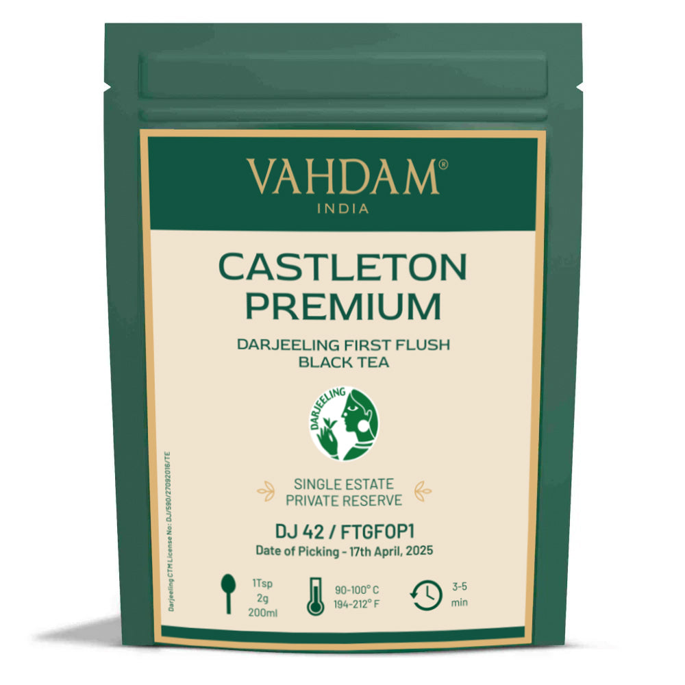 2025 Castleton Premium Darjeeling First Flush Black Tea DJ 42 (Pack of 4)