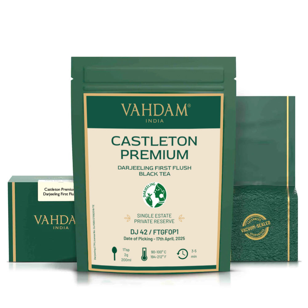 2025 Castleton Premium Darjeeling First Flush Black Tea DJ 42 (Pack of 4)