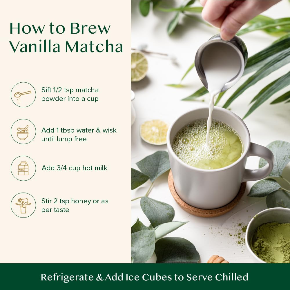 Vanilla Matcha Green Tea Powder, 1.76 oz