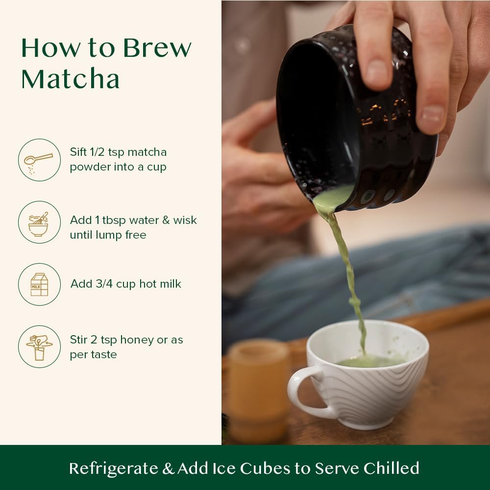 Pure Matcha Green Tea Powder, Culinary Grade, 3.53 oz