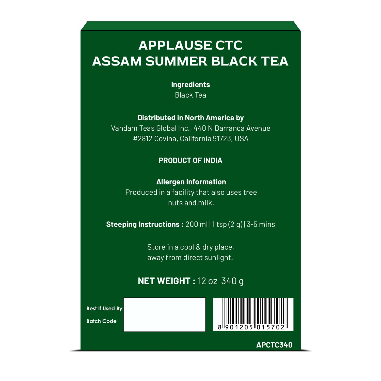 Applause CTC Assam Summer Black Tea, 12 oz