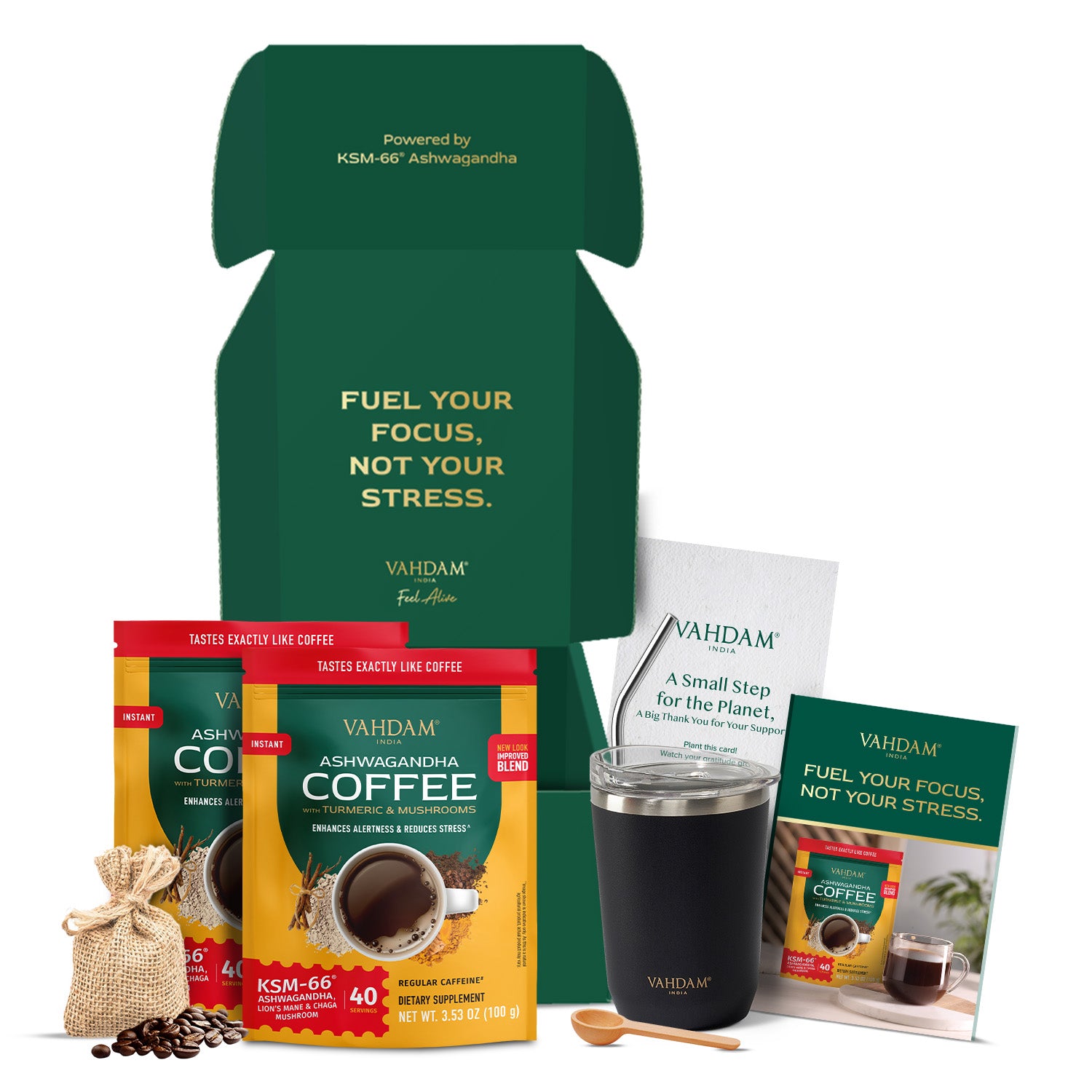 Ashwagandha Coffee for Calm Energy - 80 Servings