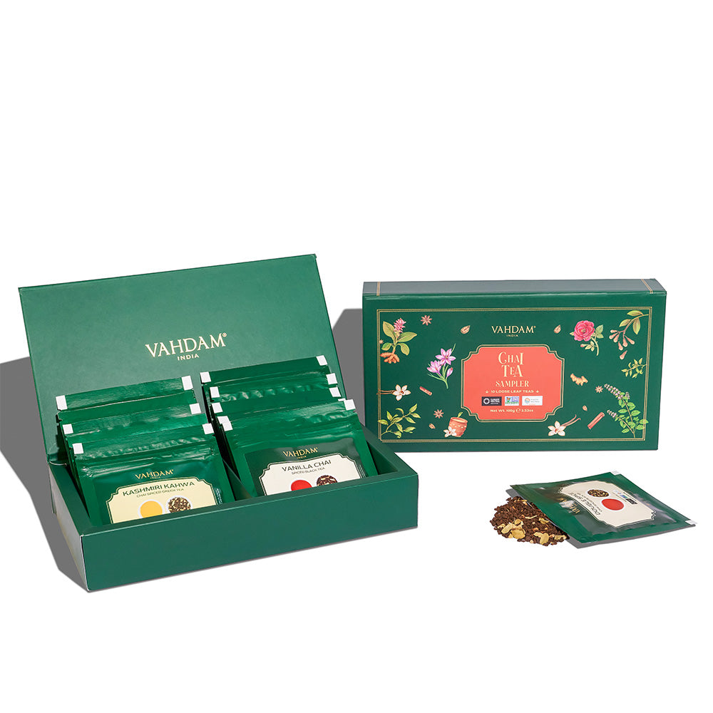Chai Tea Loose Leaf Gift Sampler, 10 Teas
