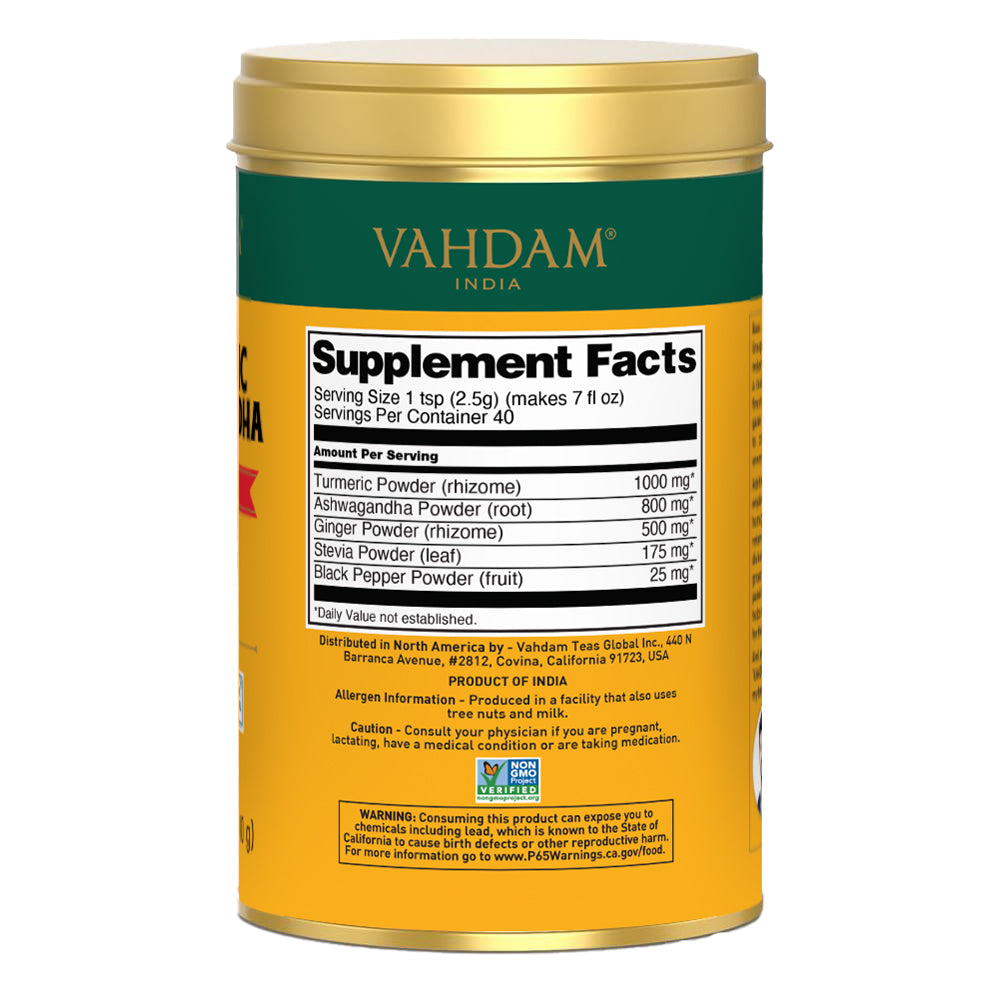 Turmeric Ashwagandha Instant Mix, 3.53 oz