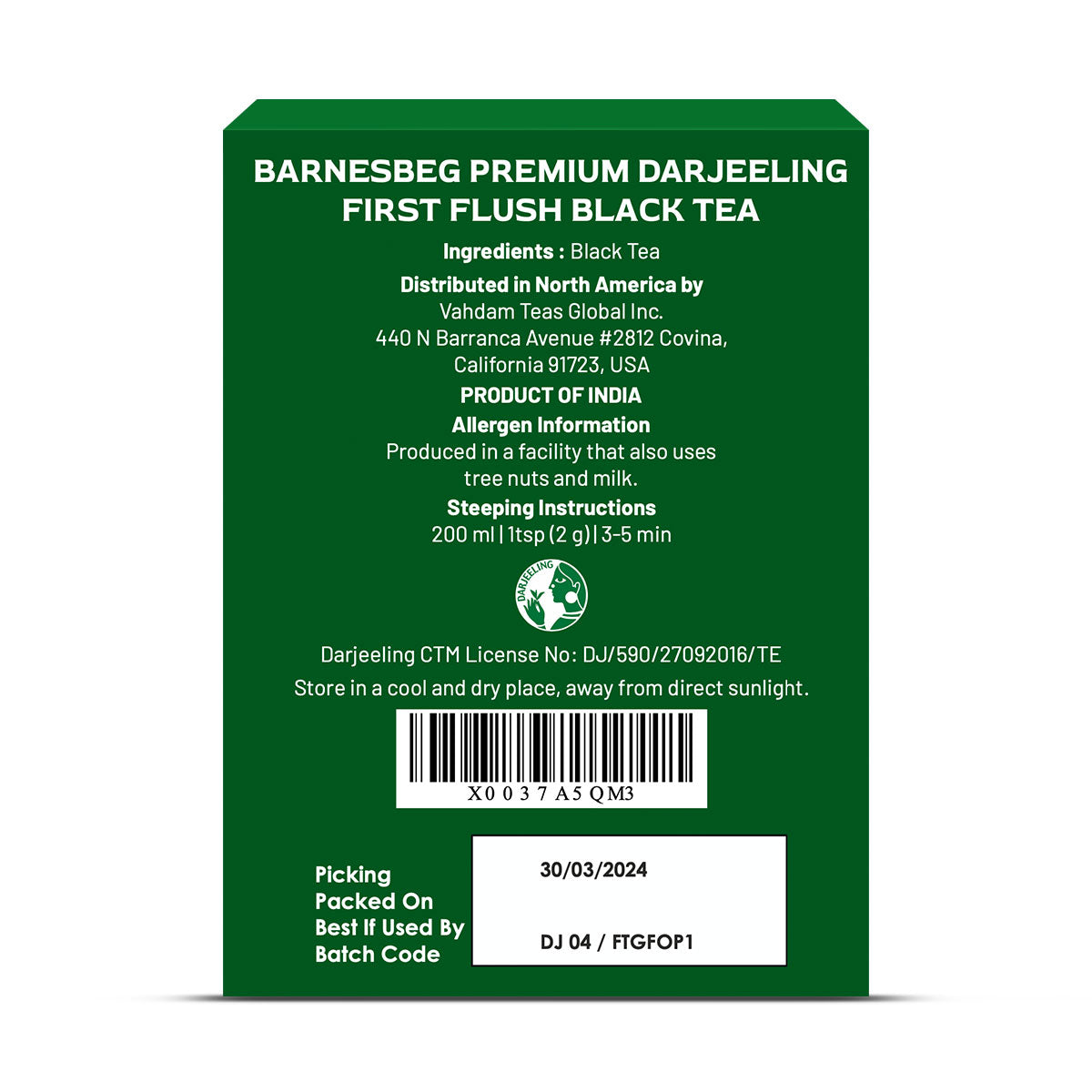 2025 Barnesbeg Premium Darjeeling First Flush Black Tea DJ 10