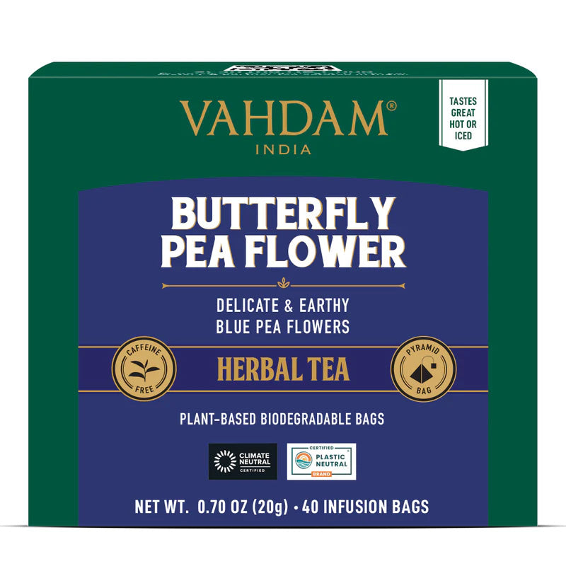 Butterfly Pea Flower Herbal Tea, 40 Count