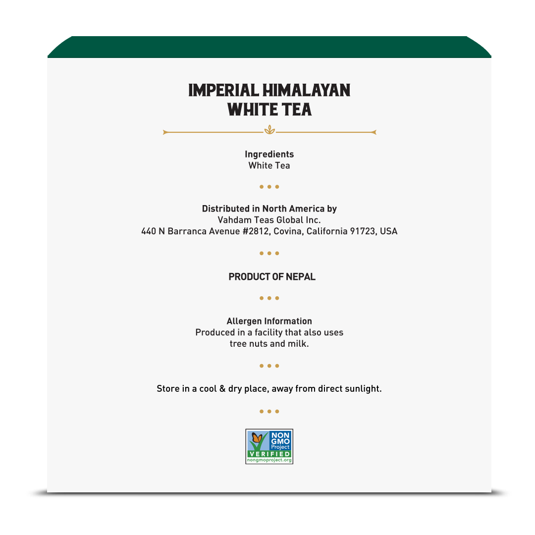 Imperial Himalayan White Tea Bags, 15 Count