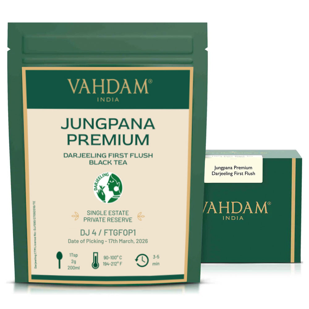 2026 Jungpana Premium Darjeeling First Flush Black Tea DJ FF BT/ 100g (Pack of 4)