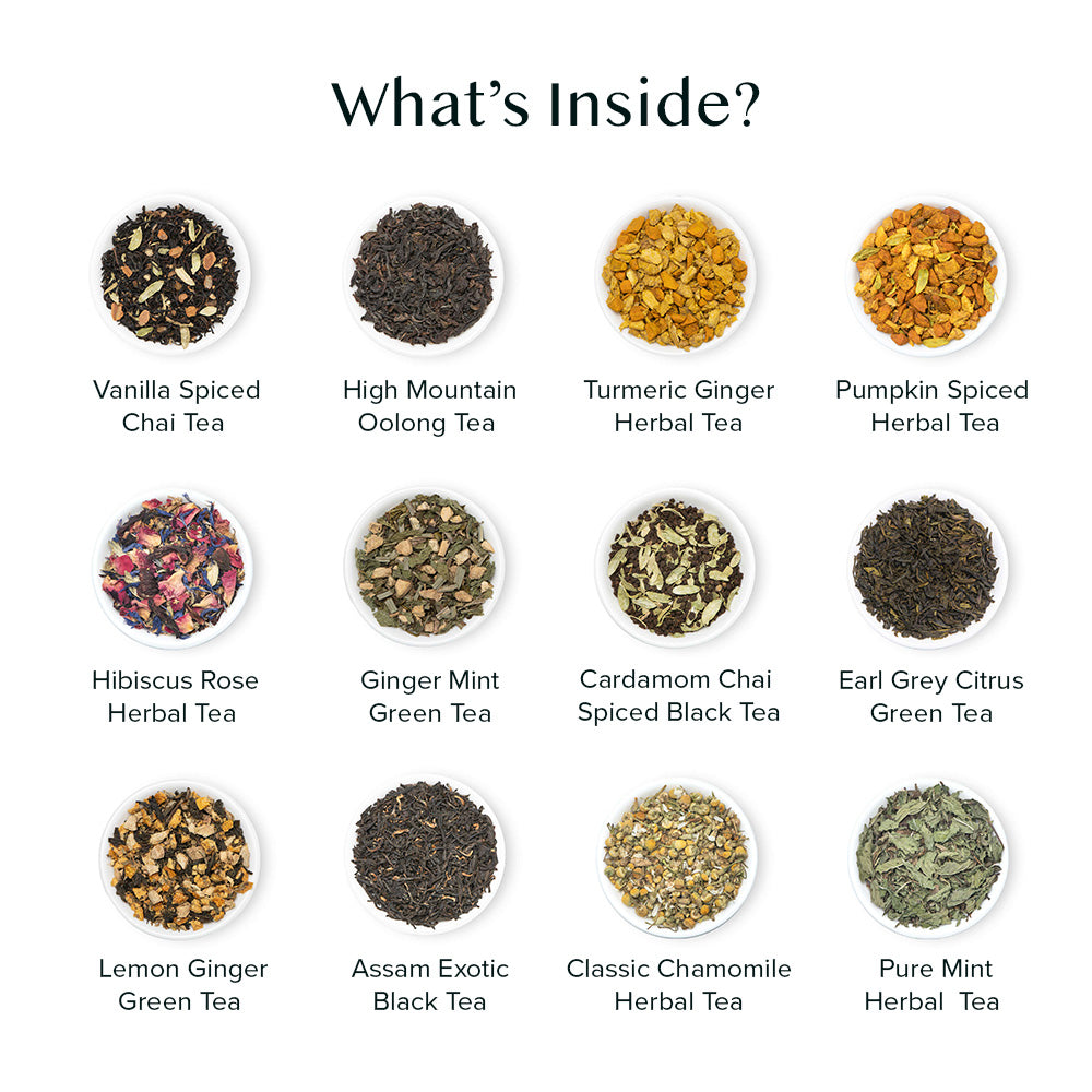 Black Friday Only | Foldable Advent Calendar Tea Gift, 24 Teas, 1.69 Oz, 48g With Free Shimmer Cup