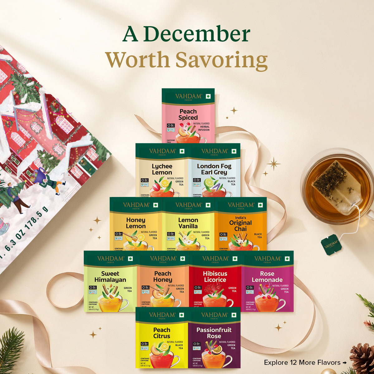 Advent Calendar Gift Set | 120 Tea Bags