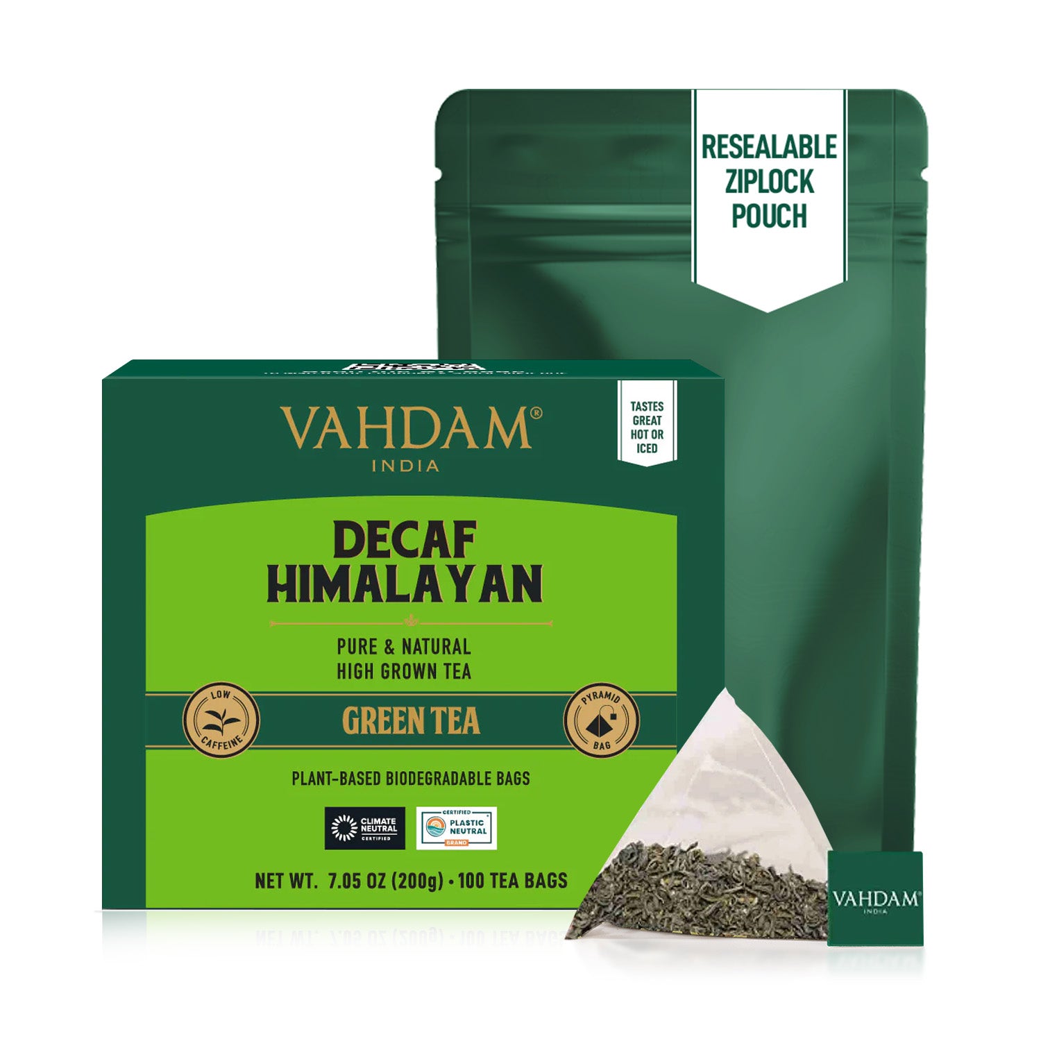 Decaf Himalayan Green Tea, 100 Count