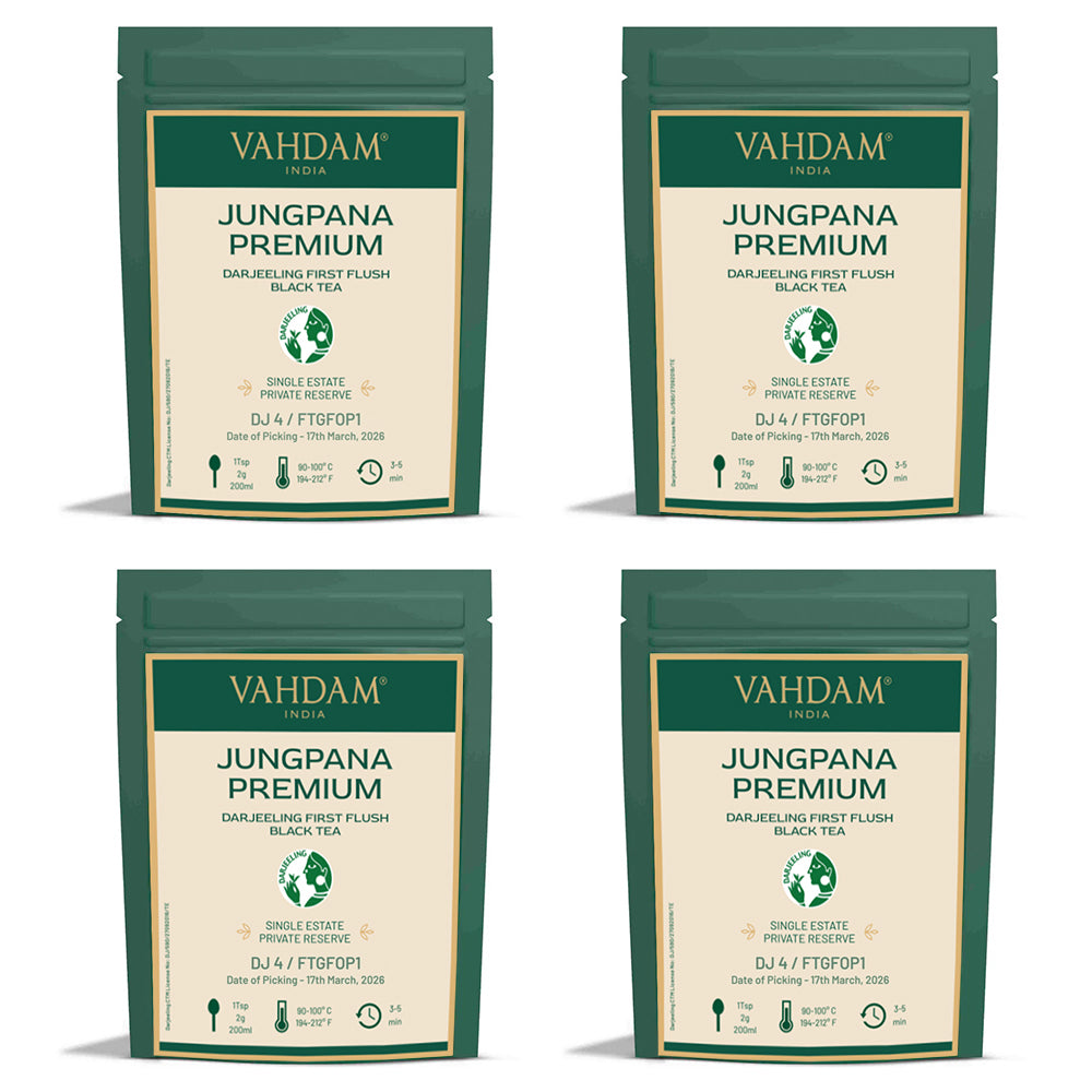 2026 Jungpana Premium Darjeeling First Flush Black Tea DJ FF BT/ 100g (Pack of 4)