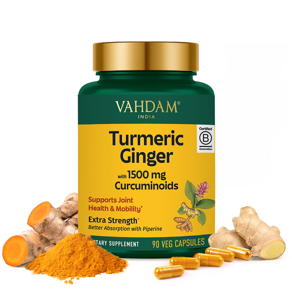 Turmeric Ginger 1500mg 95% Curcuminoids Capsules | VAHDAM®