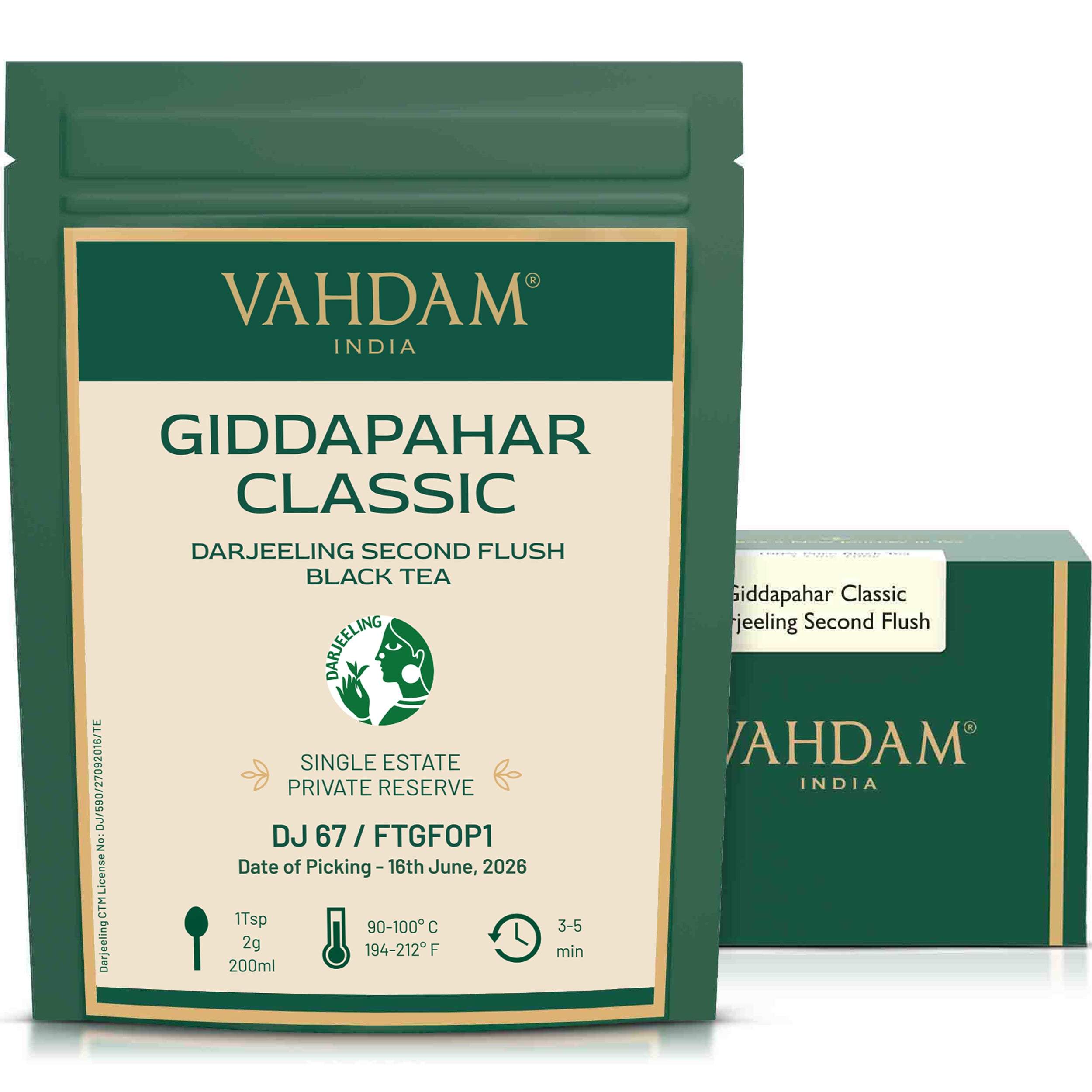 2026 Giddapahar Classic Darjeeling Second Flush Black Tea DJ 67