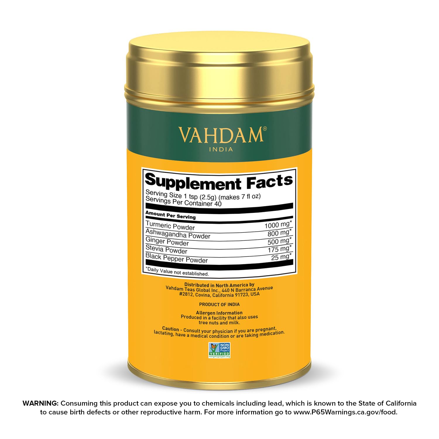 Turmeric Ashwagandha Latte Mix, 3.53 oz