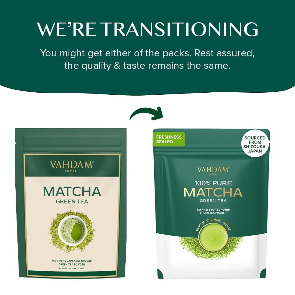 Pure Matcha Green Tea Powder, Culinary Grade, 3.53 oz