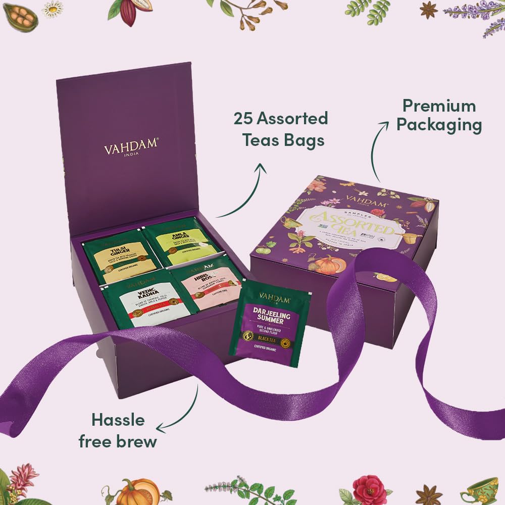 Classic Tea Gift Sampler, 25 Variants VAHDAM® USA