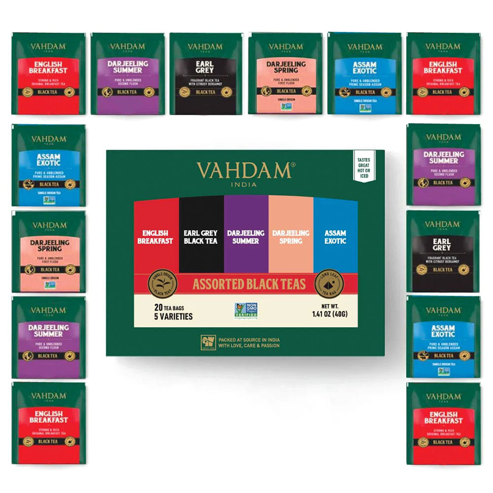 Assorted Black Teas Gift Set, 5 Variants - VAHDAM® USA