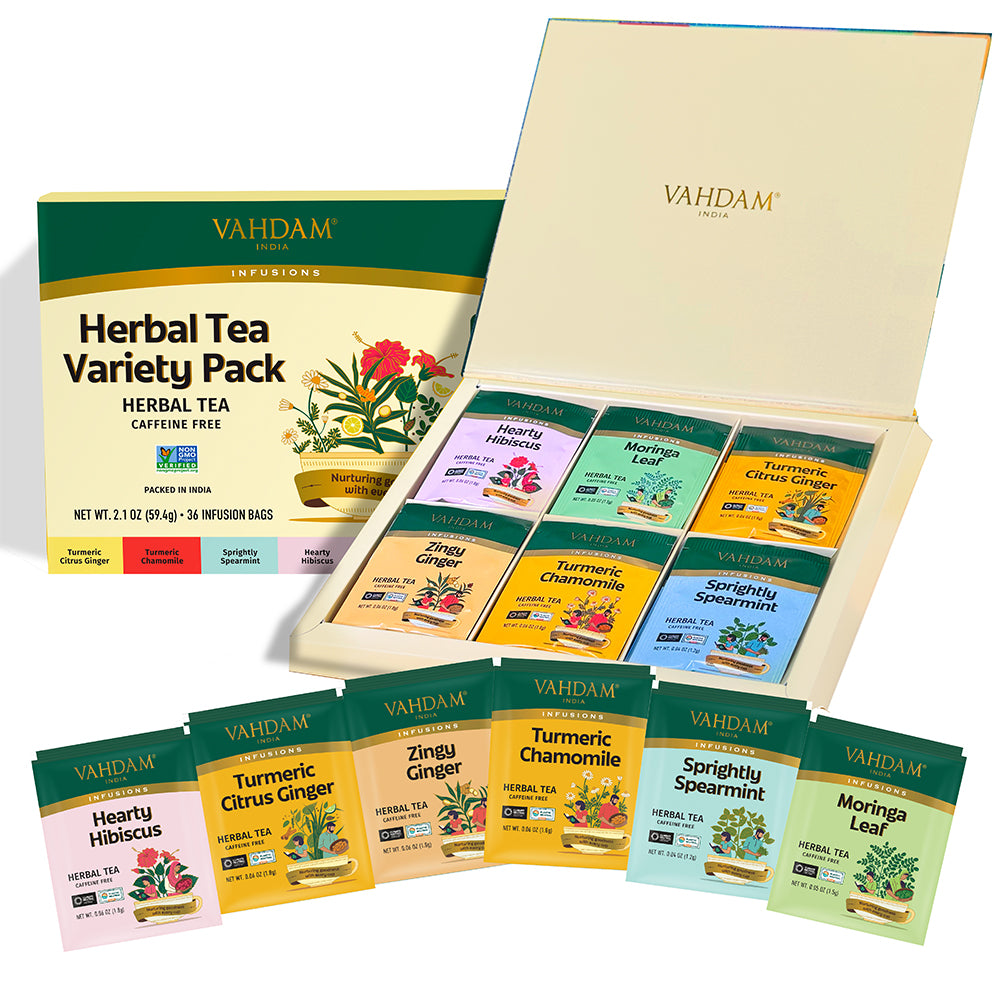 Herbal Tea Variety Pack, 36 Infusion Bags | Gift Set | VAHDAM®
