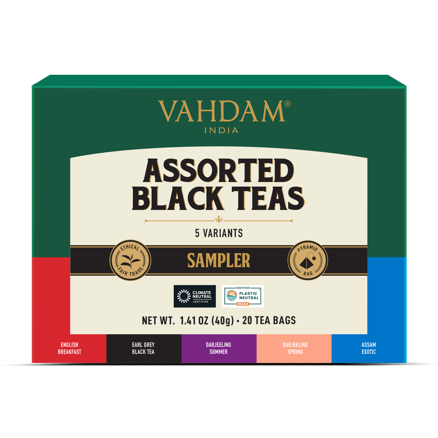 Assorted Black Tea Sampler, 5 Variants | Premium Tea Bags | VAHDAM®