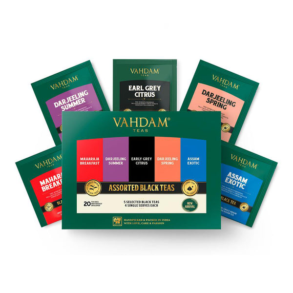 Assorted Black Teas Gift Set, 5 Variants VAHDAM® USA