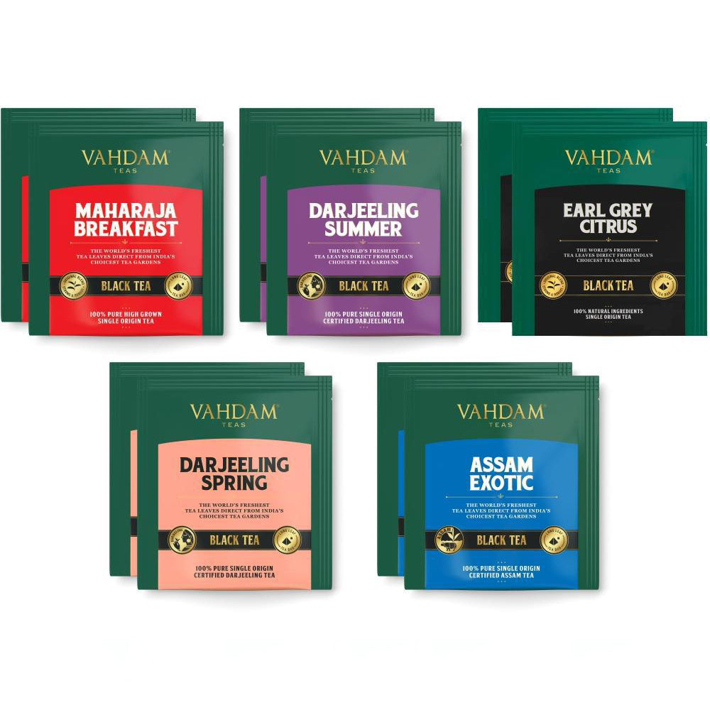 Assorted Black Teas Gift Set, 5 Variants - VAHDAM® USA