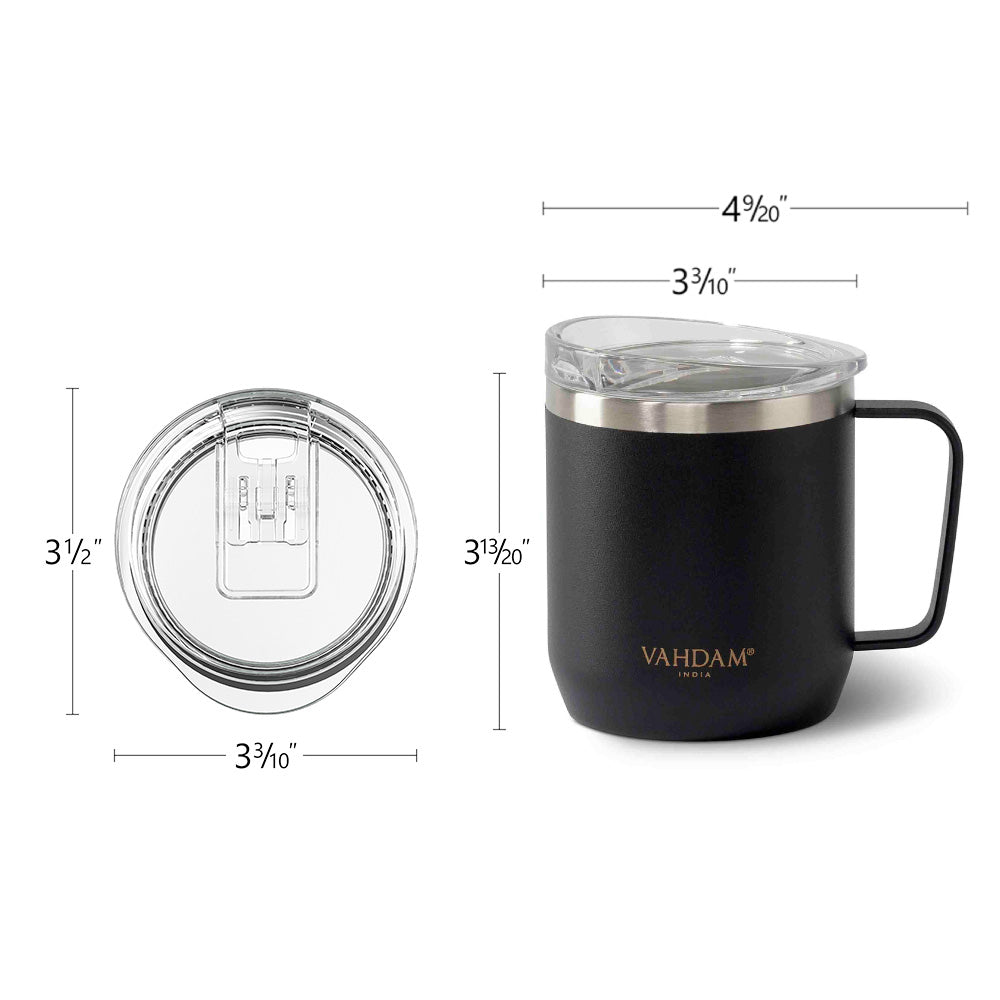 Drift Mug Insulated (Black) - VAHDAM® USA