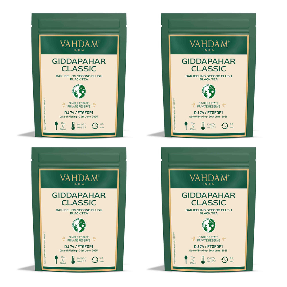 2025 Giddapahar Classic Darjeeling Second Flush Black Tea DJ 74 (Pack of 4)