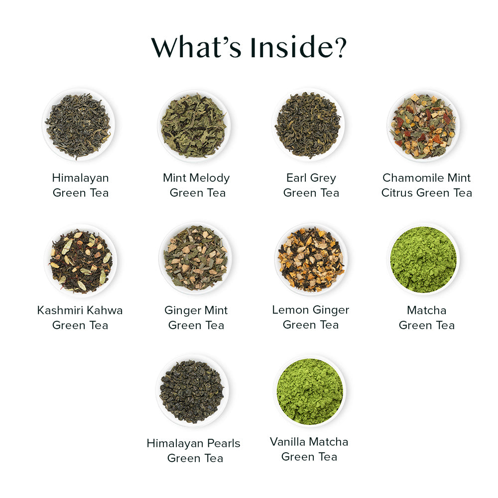 Green Tea Sampler - 10 Teas