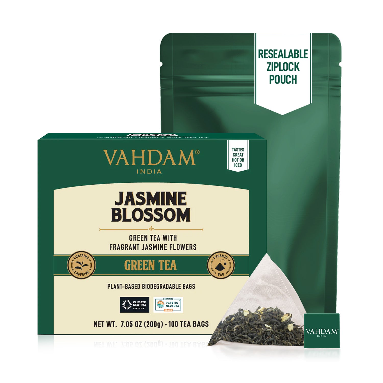 Jasmine Green Tea, 100 Count