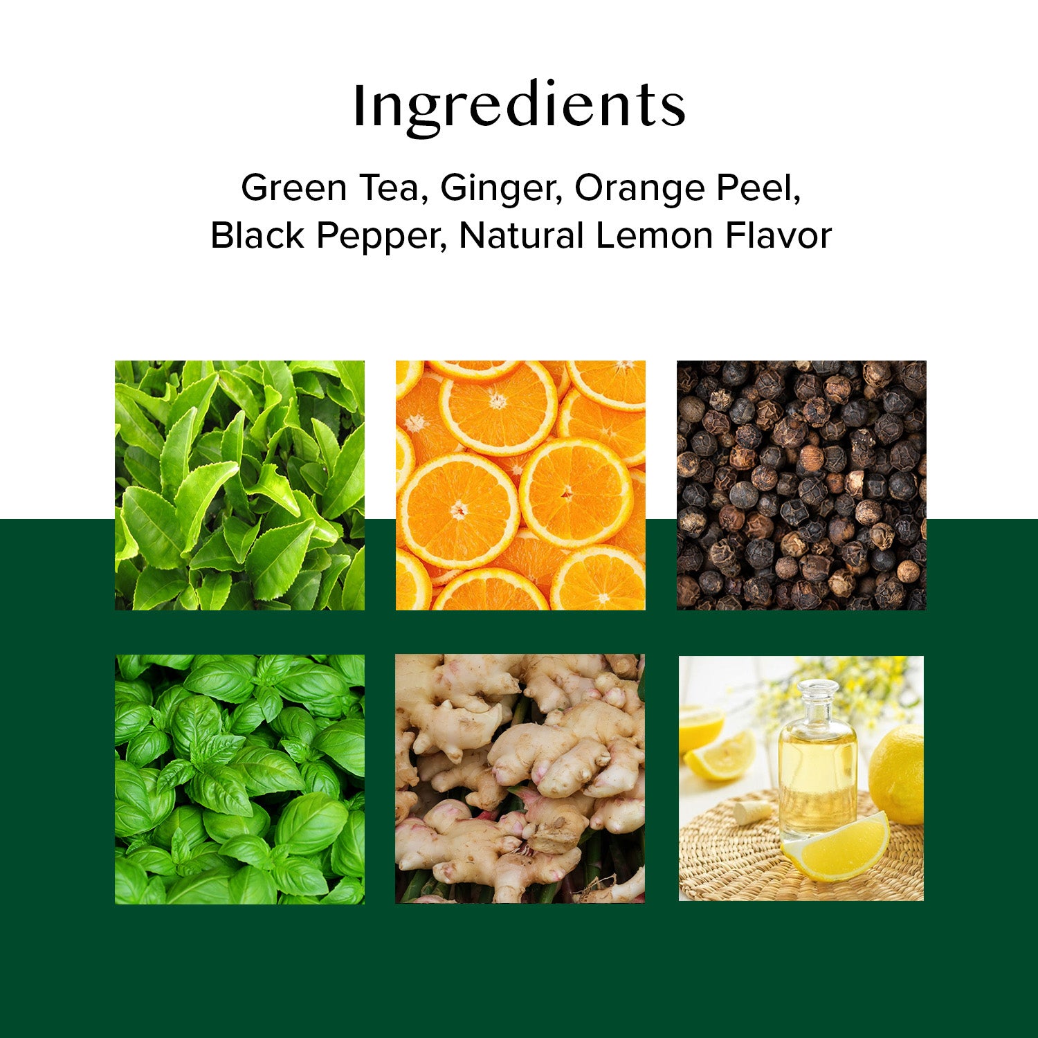Lemon Ginger Green Tea, 100 Count