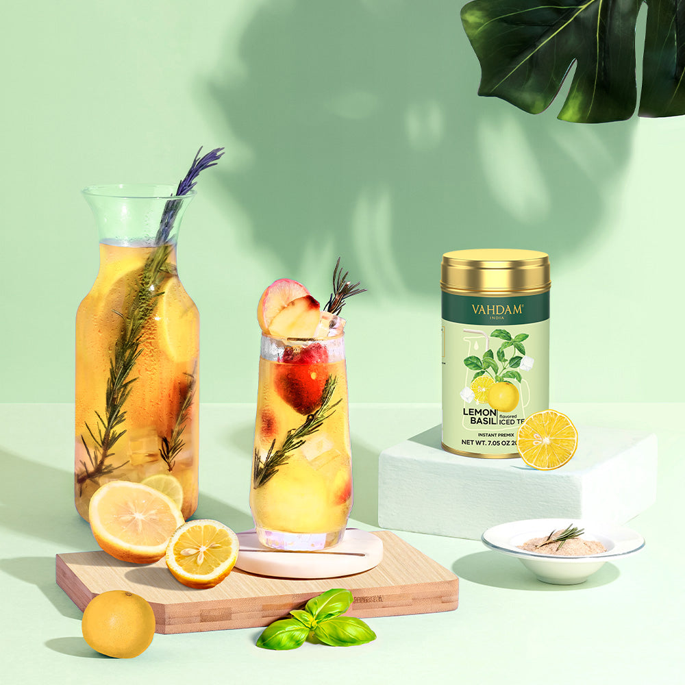 Lemon Basil Instant Premix Iced Tea, 7.05 Oz, 200g