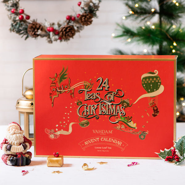 Christmas Advent Calendar Tea Gift Set 2023 (24 Teas) Christmas Tea