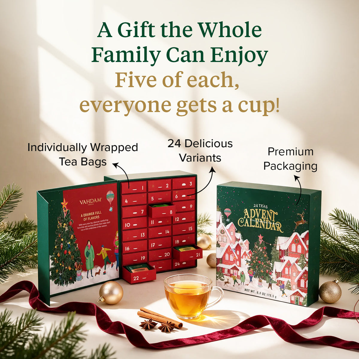 Advent Calendar Gift Set | 120 Tea Bags