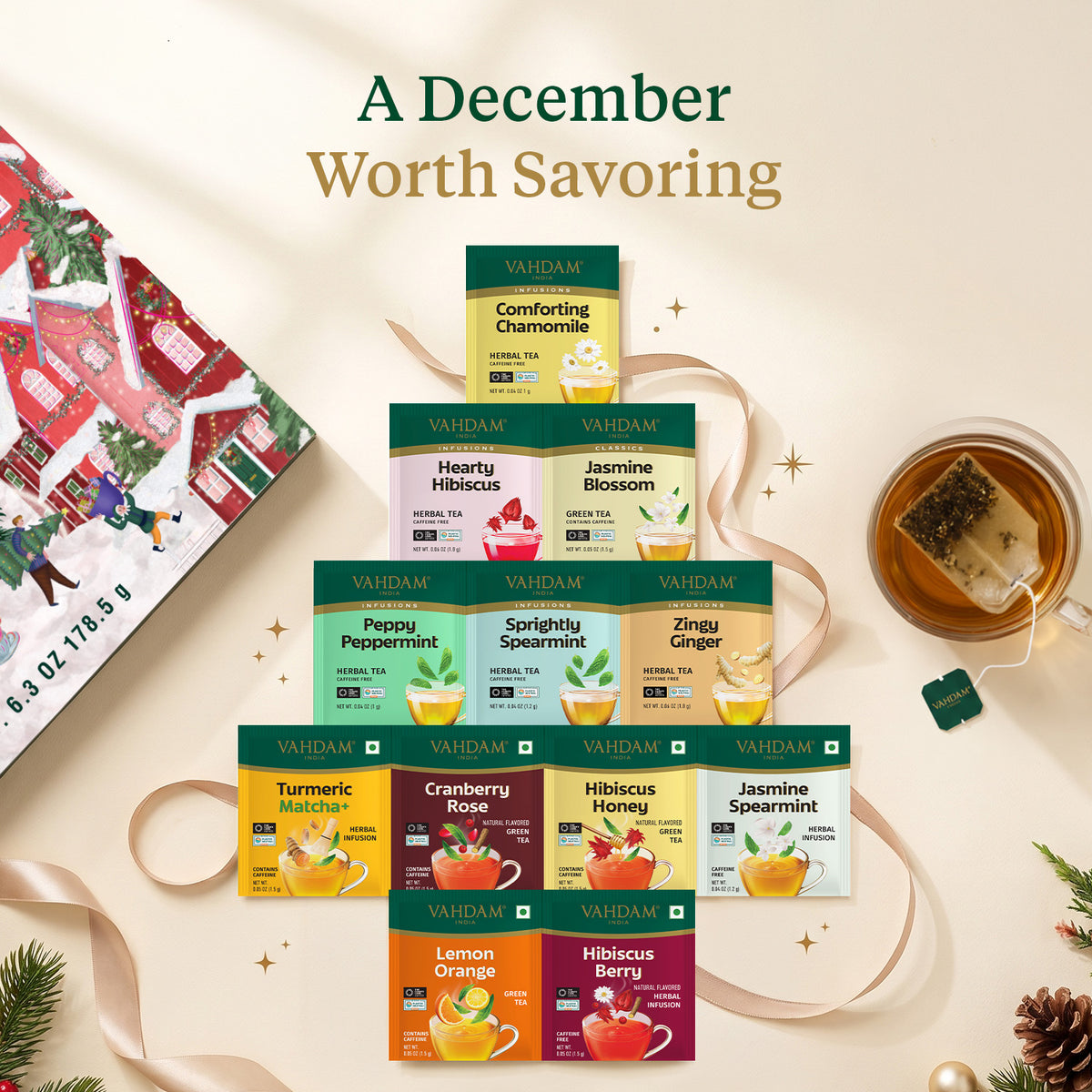 Advent Calendar Gift Set | 120 Tea Bags