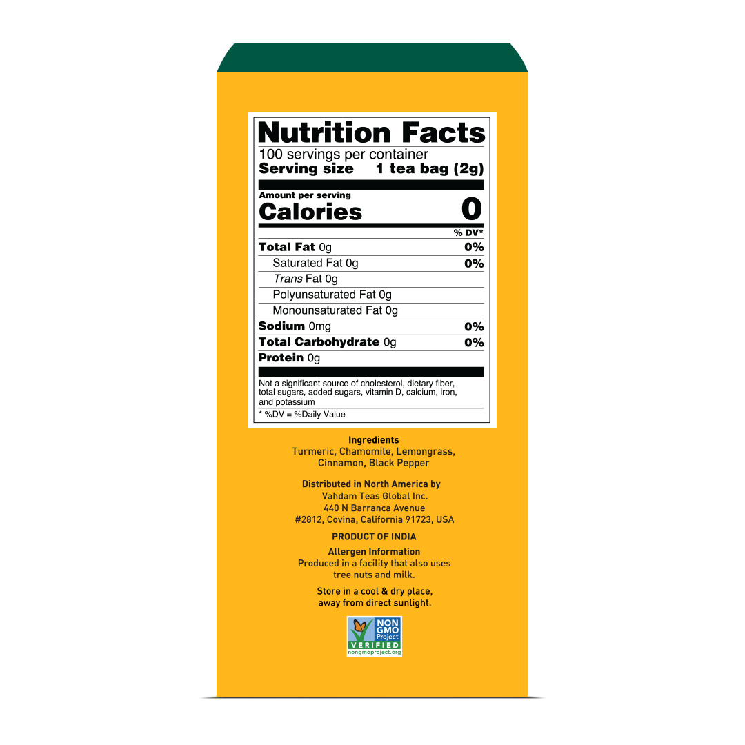 Turmeric Chamomile Herbal Tea, 100 Count