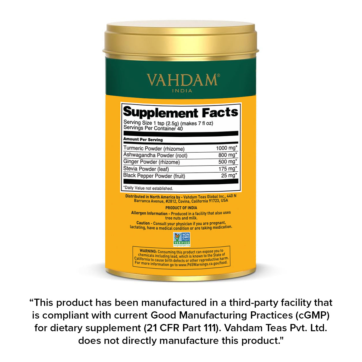 Turmeric Ashwagandha Instant Mix, 3.53 oz