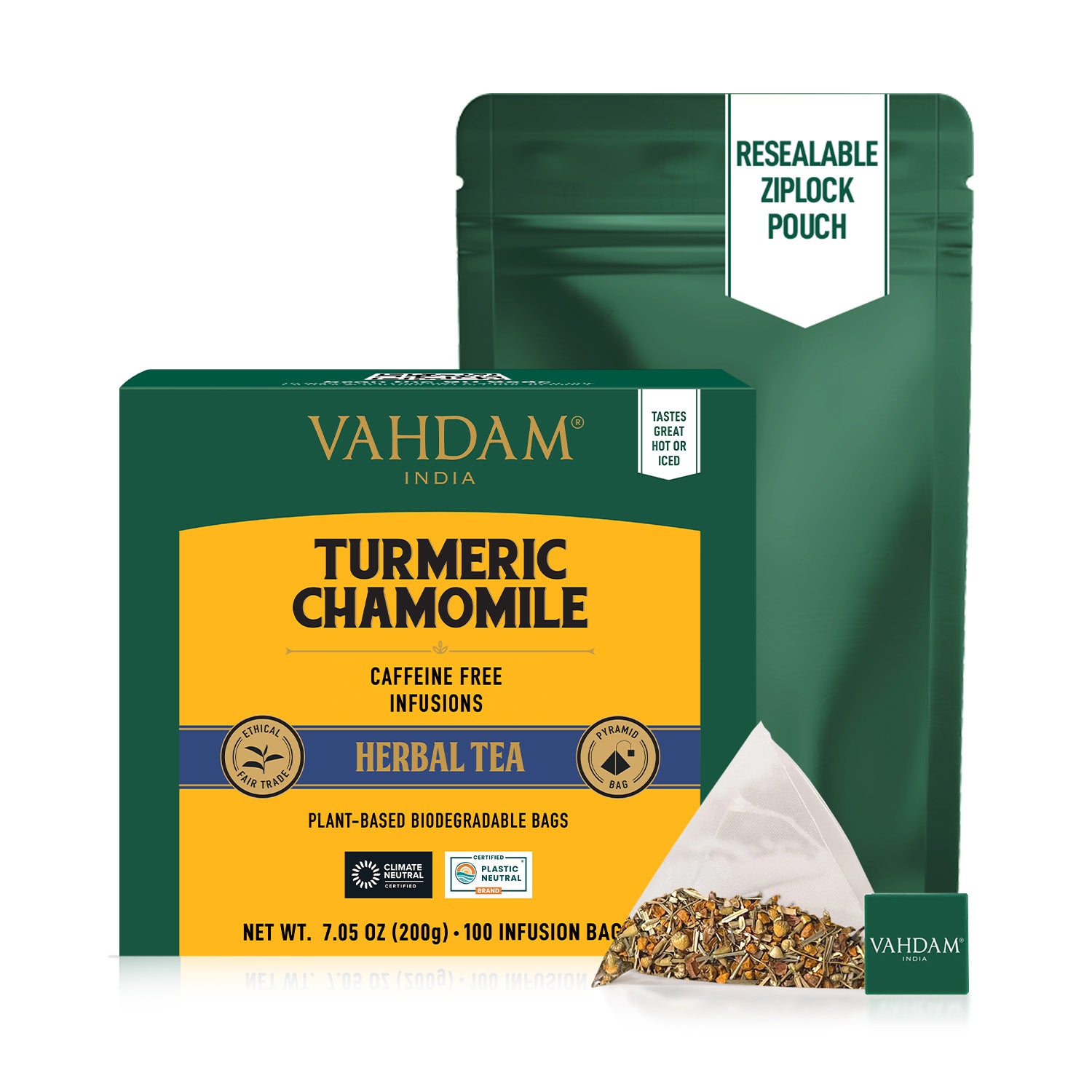Turmeric Chamomile Herbal Tea, 100 Count
