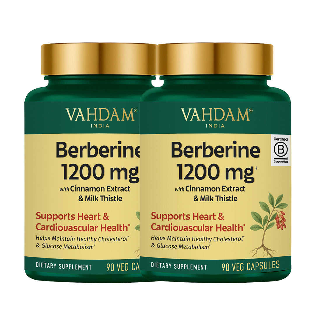 Berberine 1200mg | Plant-Based Blend with Cinnamon & Milk Thistle