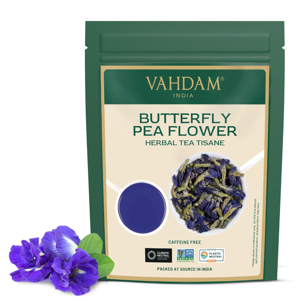 Butterfly Pea Flower Tea Herbal Tea Tisane VAHDAM USA butterfly-pea-flower-tea-herbal-tea-tisane-vahdam-usa