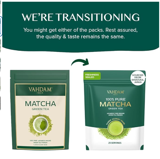 Pure Matcha Green Tea Powder, Culinary Grade, 3.53 oz