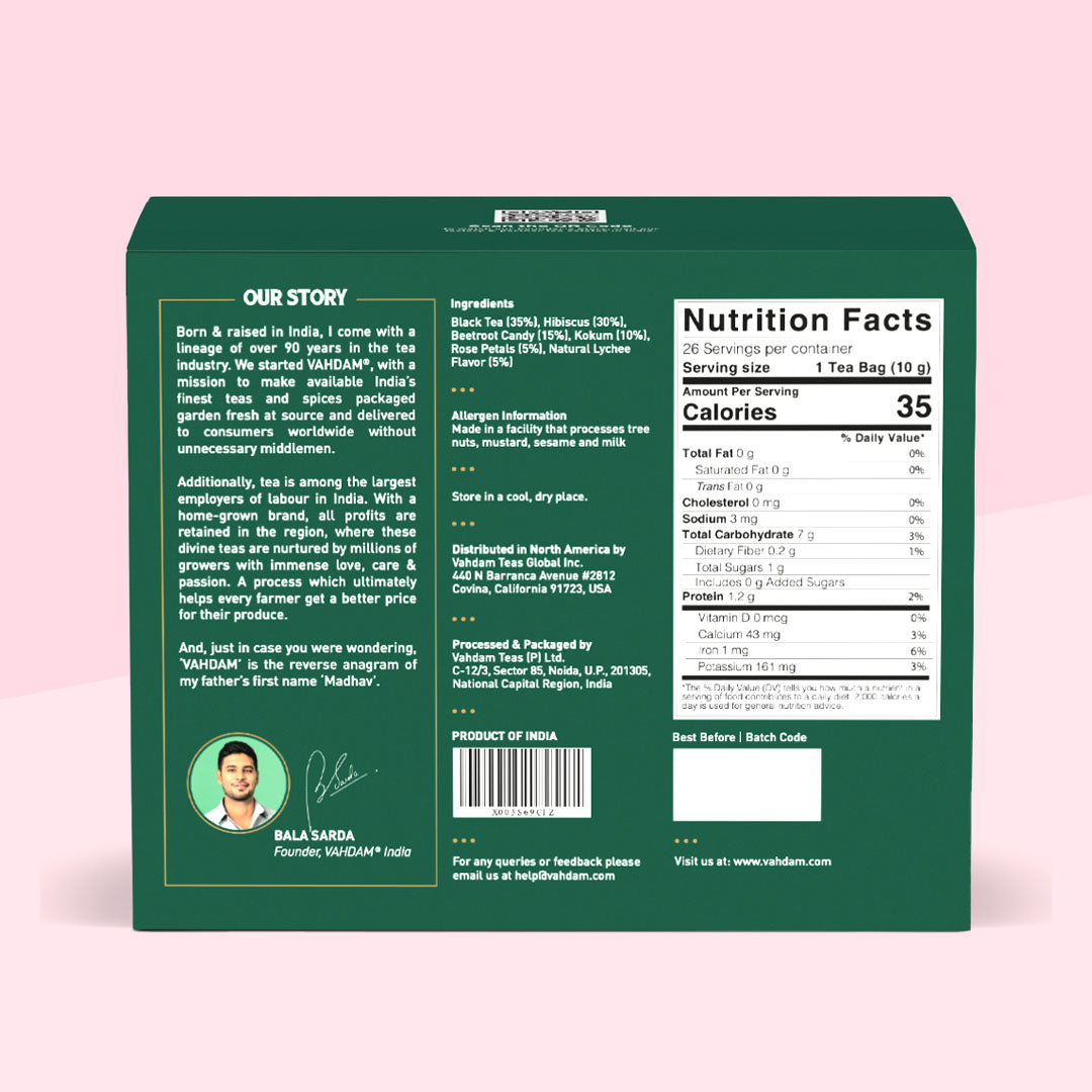 Lychee Rose Iced Tea | 26 Pitcher Tea Bags, Image 7