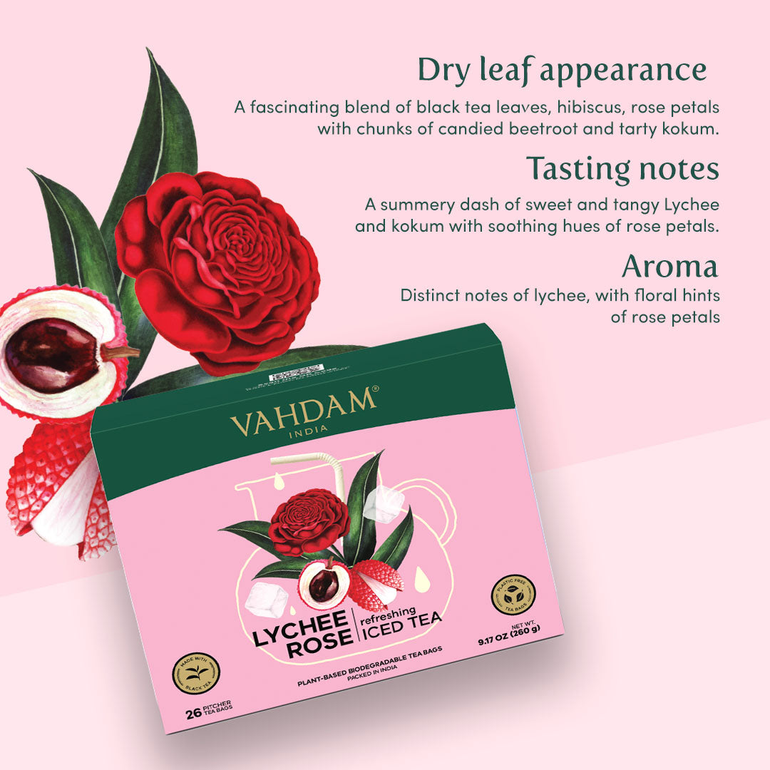 Lychee Rose Iced Tea | 26 Pitcher Tea Bags, Image 3
