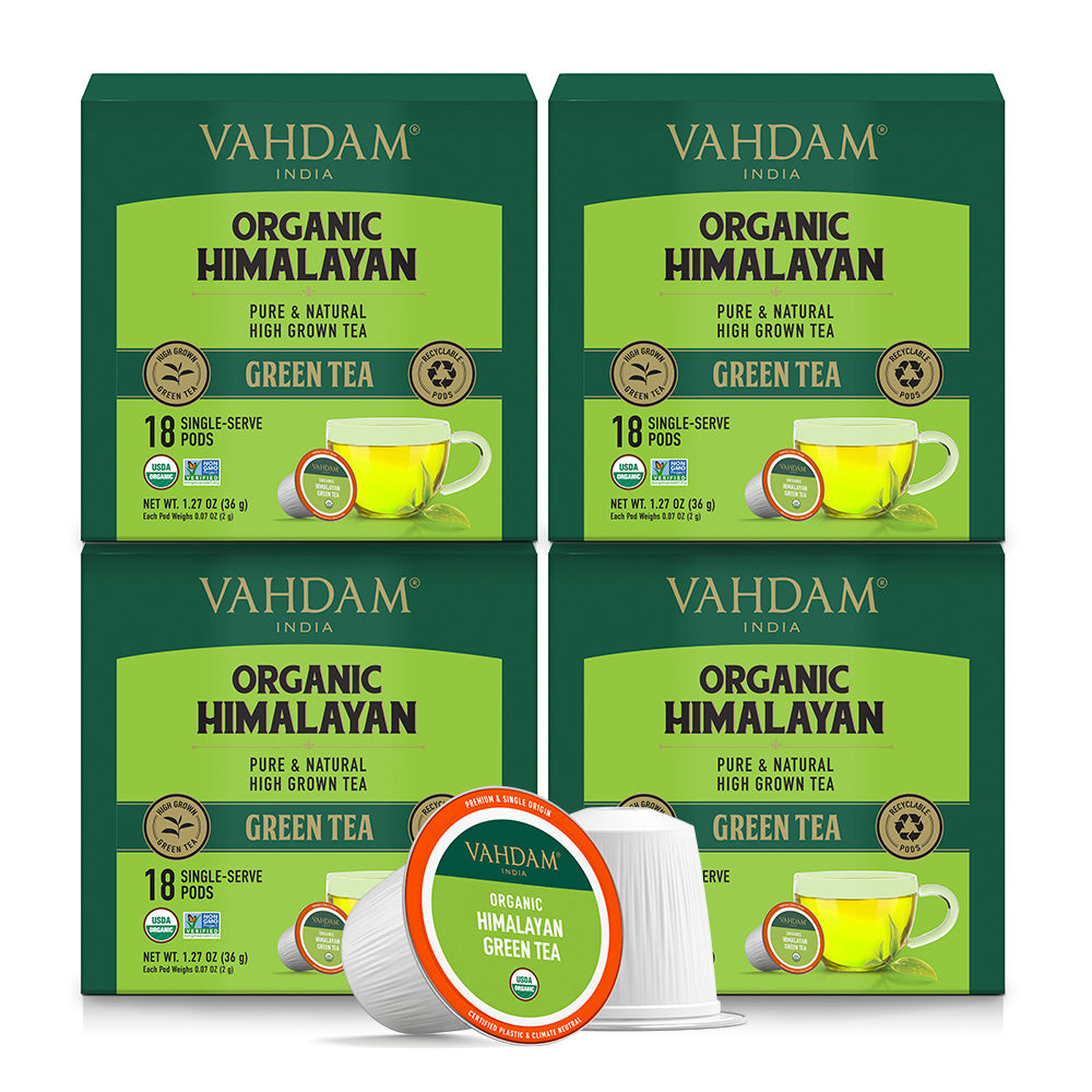 Organic Himalayan Green Tea: Single Serve Tea Pods