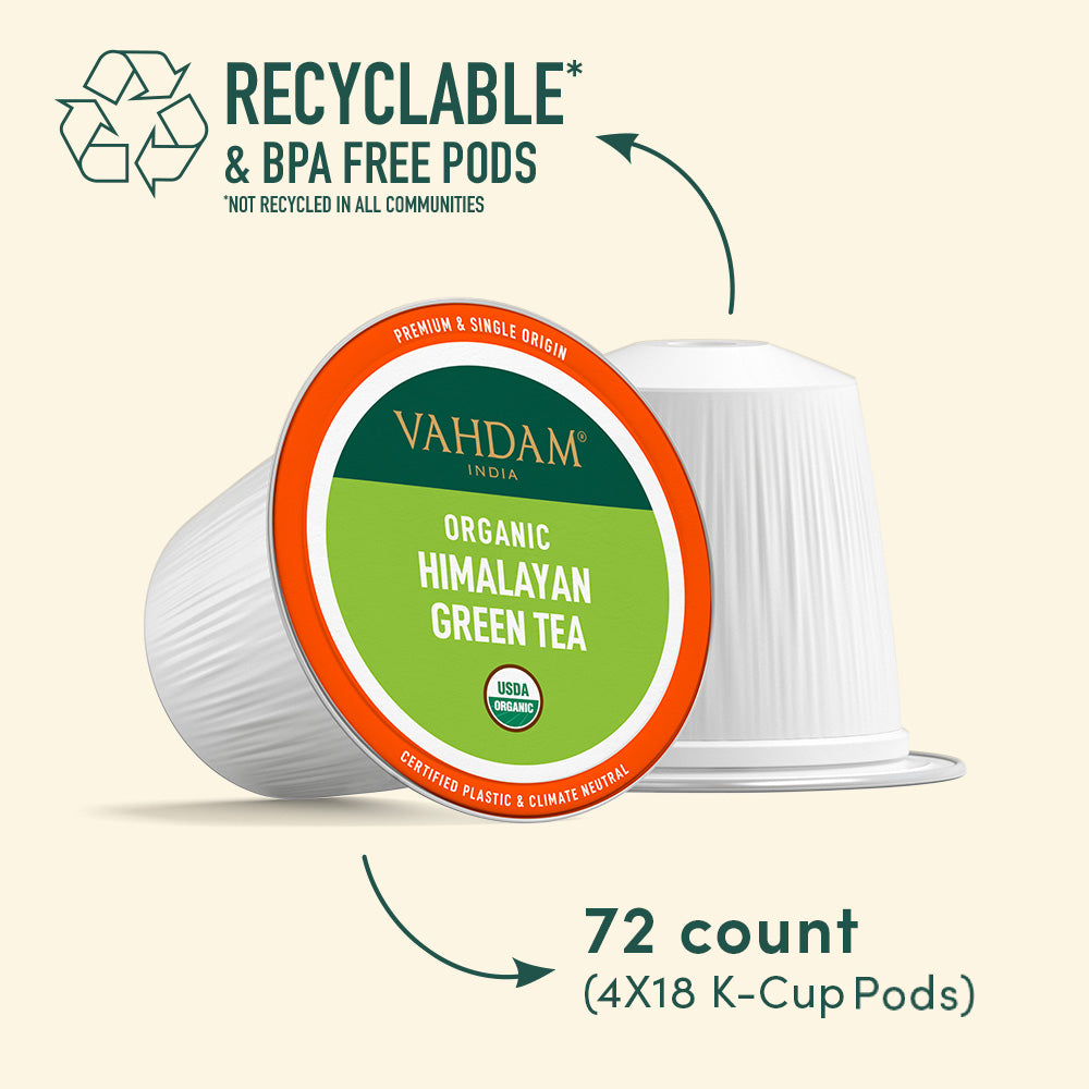 Organic Himalayan Green Tea: Single Serve Tea Pods