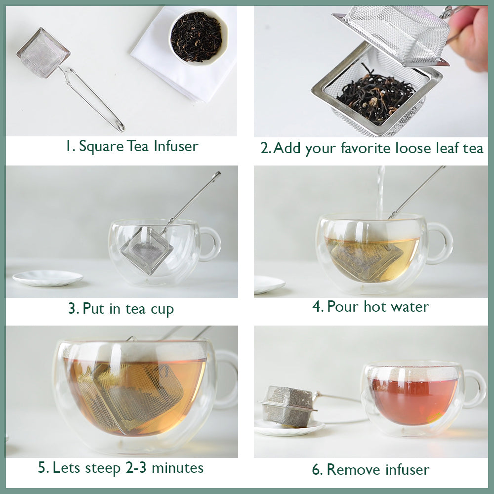 Square Tea Infuser  Fine Mesh Infuser for Loose Leaf Tea - VAHDAM® USA