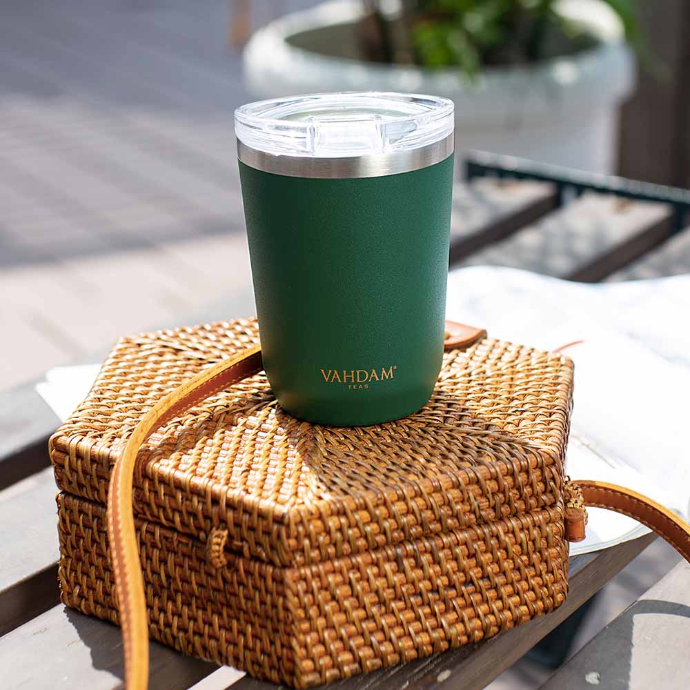 Caper Tumbler Insulated (Black) - VAHDAM® USA